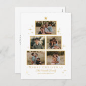 Boomgalerie bewerkbare kleur kerstkaart ansichtkaa feestdagenkaart (Voorkant / Achterkant)