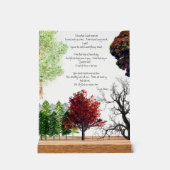 Boomgedicht Joyce Kilmer Acryl Teken Acryl Bord (Voorkant)