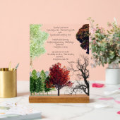 Boomgedicht Joyce Kilmer Acryl Teken Acryl Bord (Huwelijk)