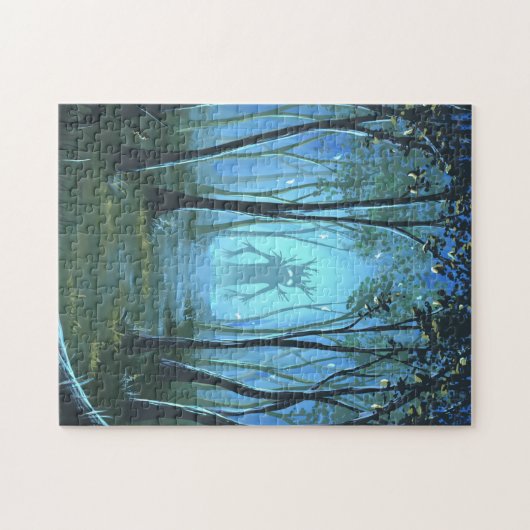 Boomgeest in het bos legpuzzel (Horizontaal)