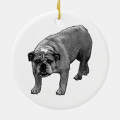 Boomglans Bulldog Keramisch Ornament (Achterkant)