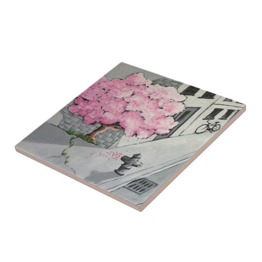 boomgraffiti-tegel tegeltje (Zijkant)