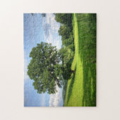 Boomgroen landschap legpuzzel (Verticaal)