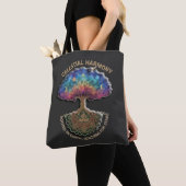 Boomharmonieboom - Kosmische Meditatie Mandala Tote Bag (Dichtbij)