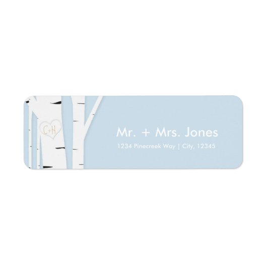 Boomhart Labels van berkenhout Icy Blue (Voorkant)
