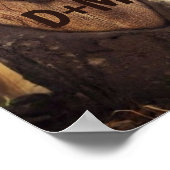 Boomhart met  Initialen Poster (Hoek)