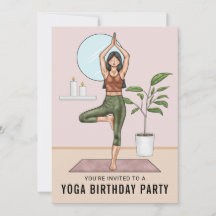 Boomhouding Workout Vrouw Yoga Verjaardagsfeestje