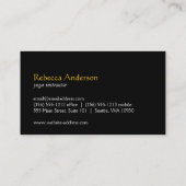 Boomhouding Yoga Visitekaartje (Achterkant)