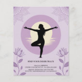Boomhouding - Yogadocent met Lotusbloemen Flyer (Voorkant)