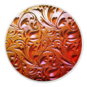 Boomhoutbewerkte houtkorrels lijken elegant abstra keramische knop (Voorkant)