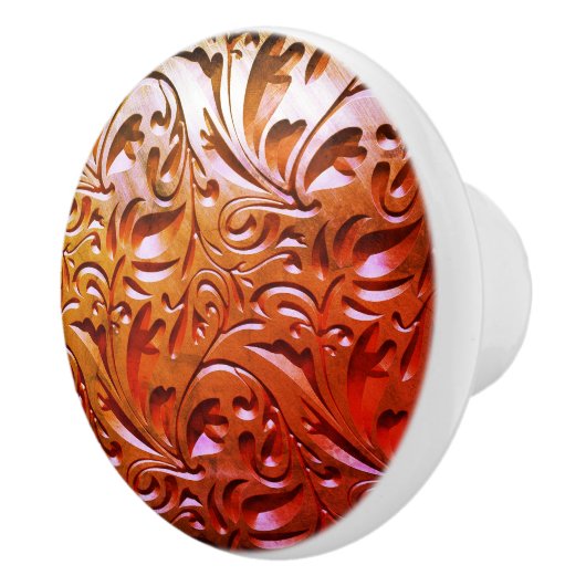 Boomhoutbewerkte houtkorrels lijken elegant abstra keramische knop (Rechts)