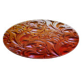 Boomhoutbewerkte houtkorrels lijken elegant abstra snijplank (Hoek)