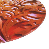 Boomhoutbewerkte houtkorrels lijken elegant abstra snijplank (Hoek)