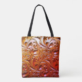 Boomhoutbewerkte houtkorrels lijken elegant abstra tote bag (Achterkant)