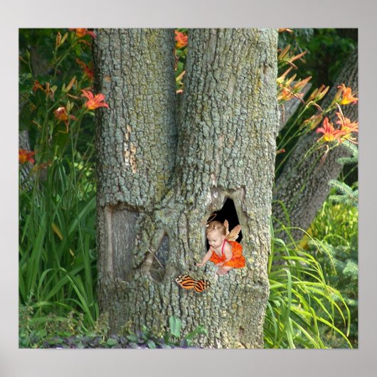 Boomhuis - Afdruk Poster (Voorkant)