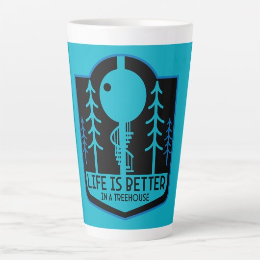 Boomhuis Huizen Latte Mok (Voorkant)