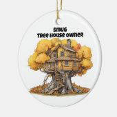 Boomhuis in Aspen Tree Keramisch Ornament (Links)