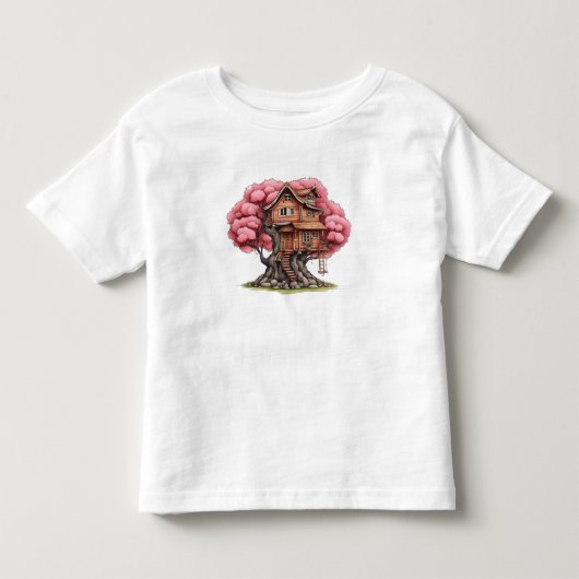 Boomhuis in kersenboom kinder shirts (Voorkant)