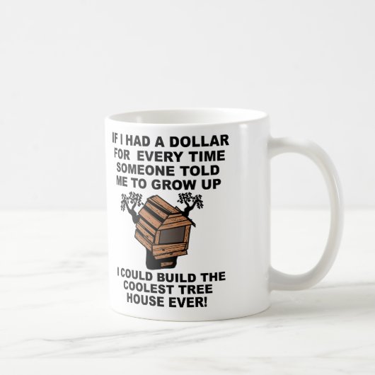 Boomhut Groei Op Koffiemok (Rechts)