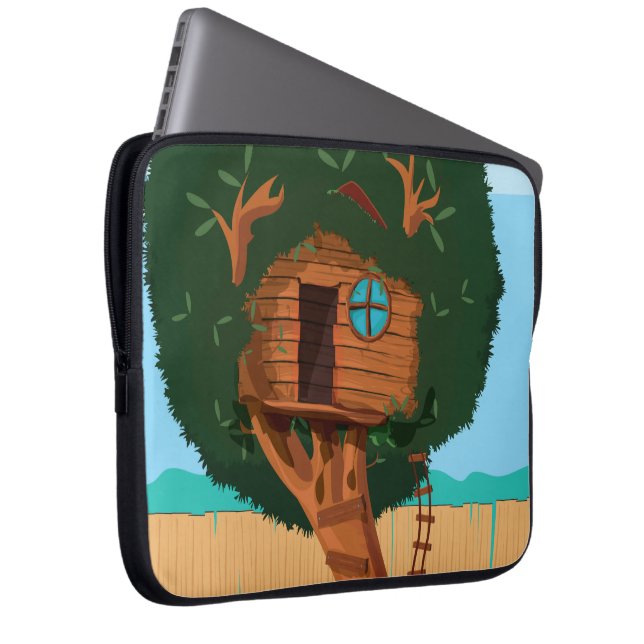 Boomhut Laptop Sleeve (Voorkant Rechts)