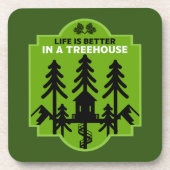 Boomhut Living Bier Onderzetter (Voorkant)