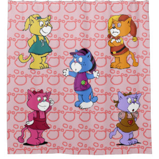 Boomi Cats Douchegordijn