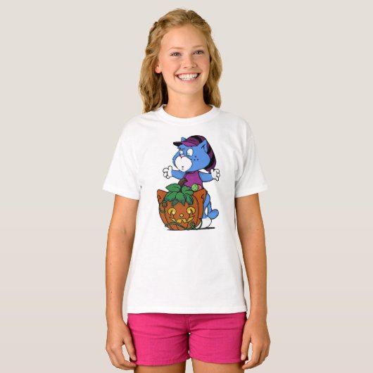 Boomi Cats Kat Pompoen T-shirt (Voorkant volledig)