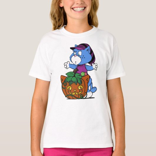 Boomi Cats Kat Pompoen T-shirt (Voorkant)