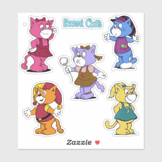 Boomi Cats Stickers (Vel)