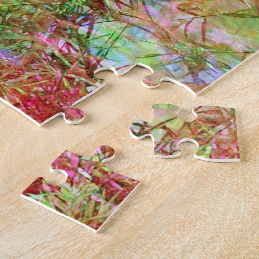 boomillusies Kleurrijke bladeren puzzel Legpuzzel (Zijkant)