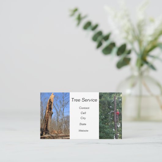 boomkappendienst visitekaartje (Staand voorkant)