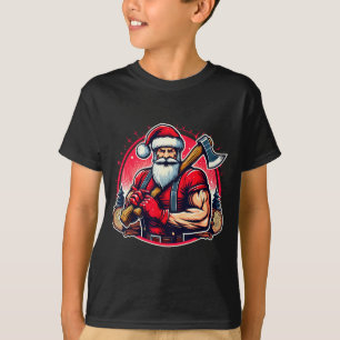 BoomkAPPER Kerstman Funny Houthakker Kerst Logge T-shirt