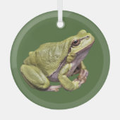 Boomkikker Cute Zen Kikker Glas Ornament (Voorkant)
