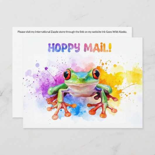 Boomkikker Hoppy Mail! 2 - BRIEFKAART (Voorkant / Achterkant)