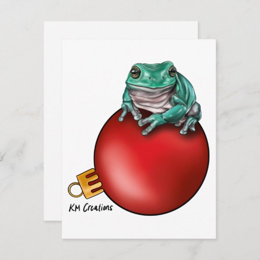 Boomkikker - kerstkaart (Voorkant / Achterkant)