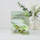 Boomkikker met de tekst 'Opkikker' briefkaart (Staand voorkant)