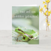 Boomkikker met de tekst "Opkikker" Kaart (Gele Bloem)