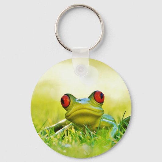 Boomkikker met rode ogen Sleutelhanger (Voorkant)