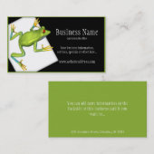 Boomkikker op een platform Visitekaartjes (Voorkant / Achterkant)