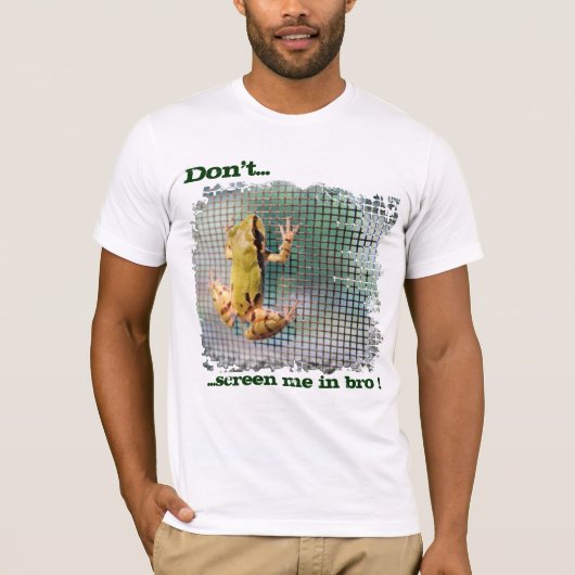 Boomkikker op scherm Sluit foto T-shirt (Voorkant)