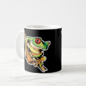 boomkikker op tak koffiemok (Voorkant links)