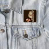 Boomkikker Vierkante Button 5,1 Cm (In situ)