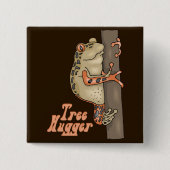 Boomkikker Vierkante Button 5,1 Cm (Voorkant)