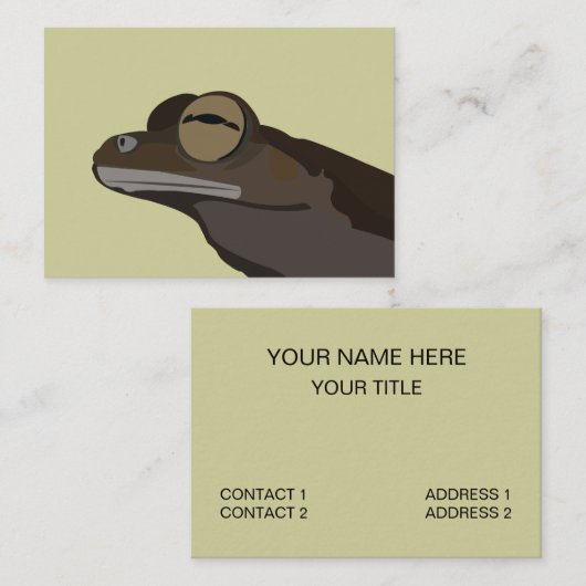 Boomkikker Visitekaartje (Voorkant / Achterkant)