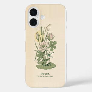 Boomkikker Waterlelie Vijver Lijn Kunst Telefoonho iPhone 16 Hoesje