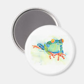Boomkikker Whimsical Green Magneet (Voorkant / Achterkant)