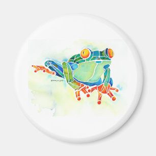 Boomkikker Whimsical Green Magneet