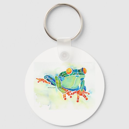 Boomkikker Whimsical Green Sleutelhanger (Voorkant)