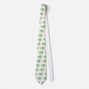 Boomkikker Whimsical Green Stropdas