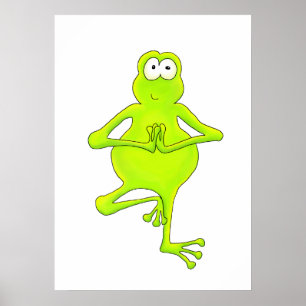 Boomkikker Yoga Tree Pose Art Print